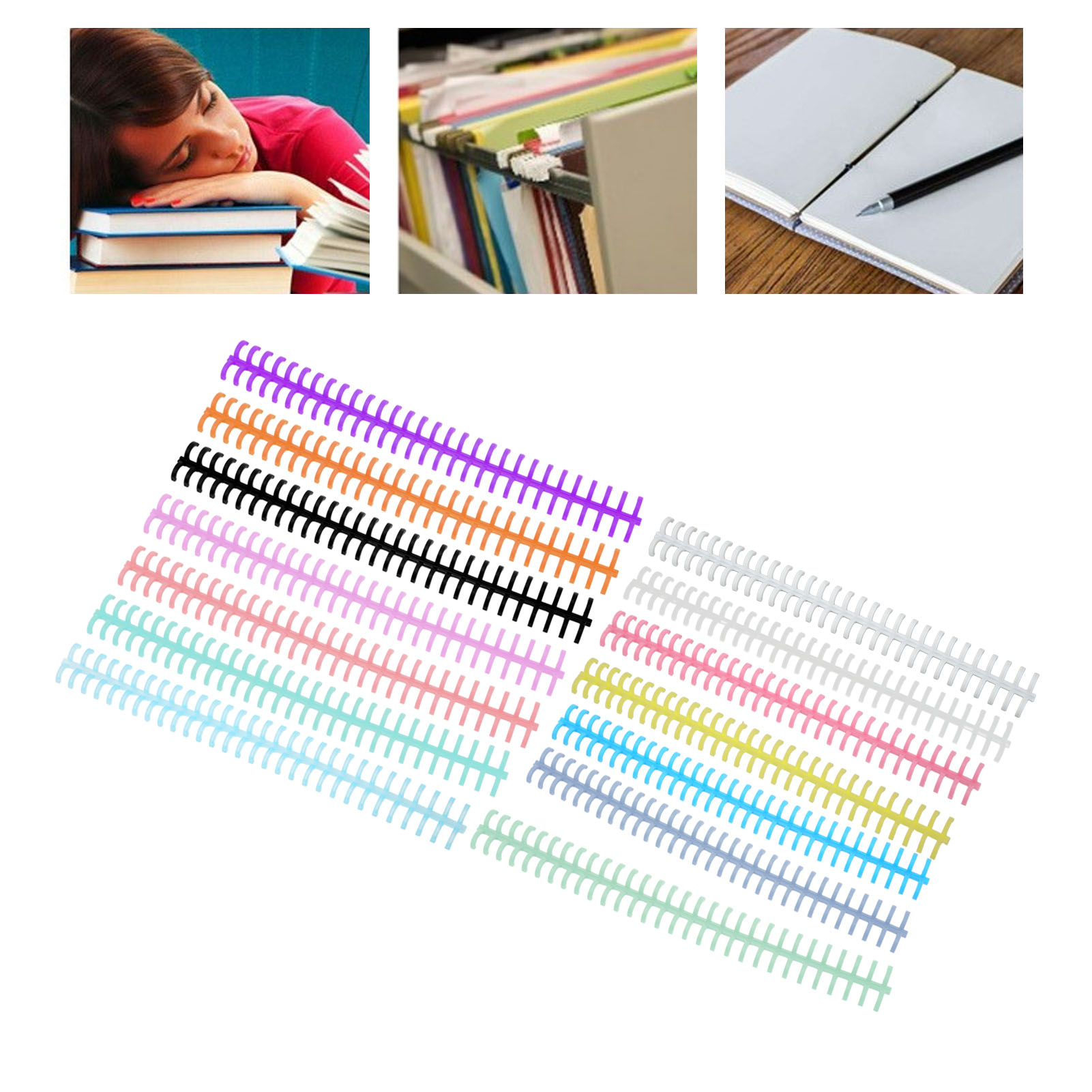Binding Comb Plastic - 10 STUKS 30-gaats losse bladbindrug, snijbaar,
