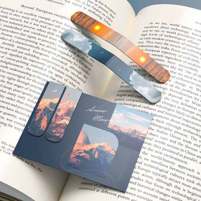 Bookmark Magnetic Clip - 2 stuks magnetische bladwijzers met landschapsthemamagneet