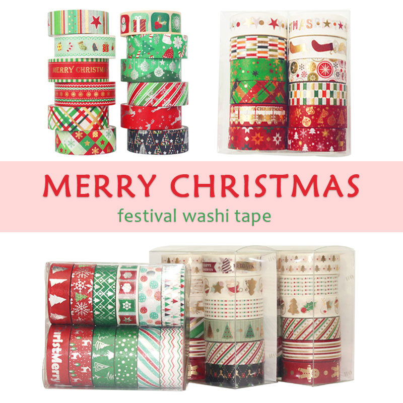 Washi Tape Set - 60 Meter Kerst Washi Tapes Set