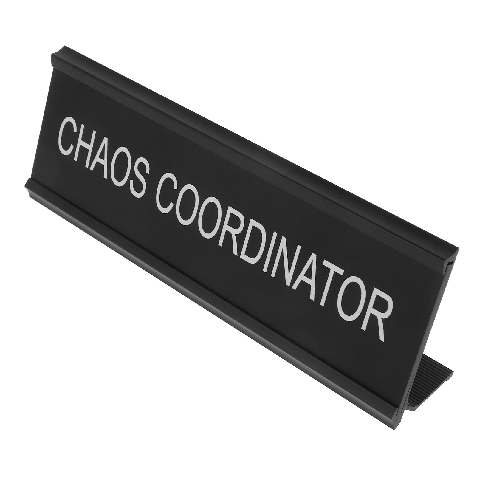 Desk Name Plate - Chaos Coördinator Bureauplaatje L-vormig Aluminiumlegering Naambordje