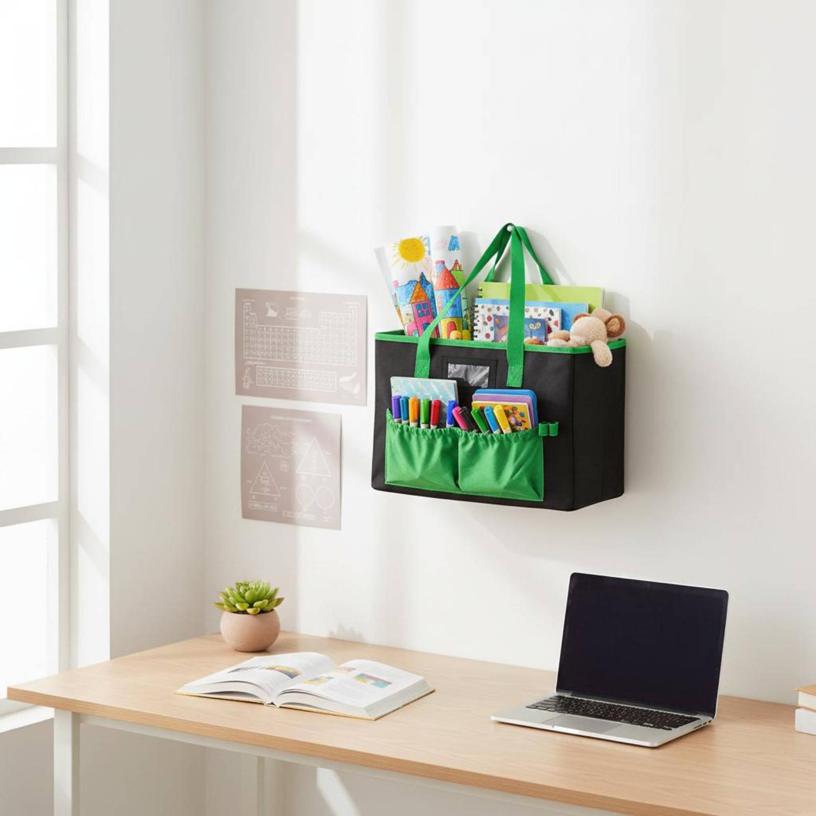 File Folder Hanging - Opvouwbare mapmap, stevige hangende mapmaphouder, leraarstas,