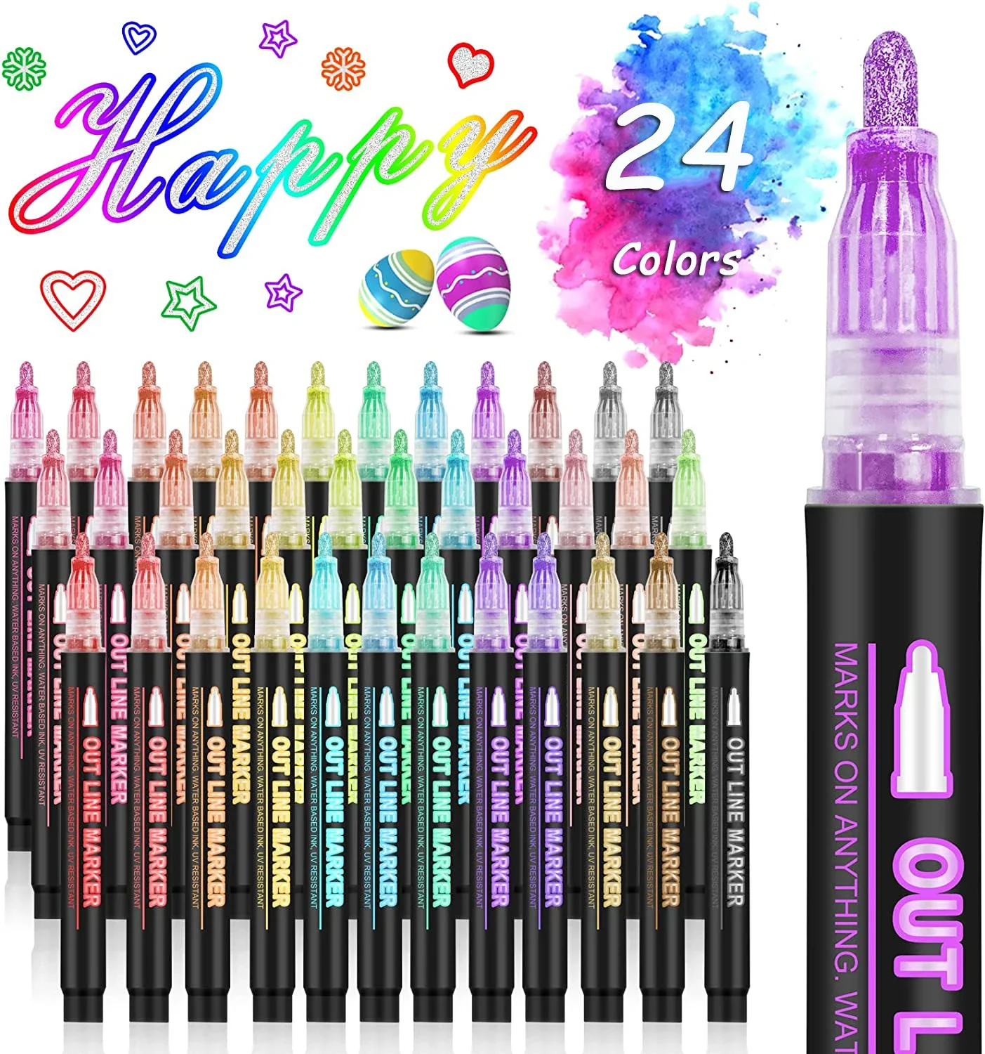 36-kleuren dubbele lijn overzi - Highlighter Set Pastel recensie en prijs