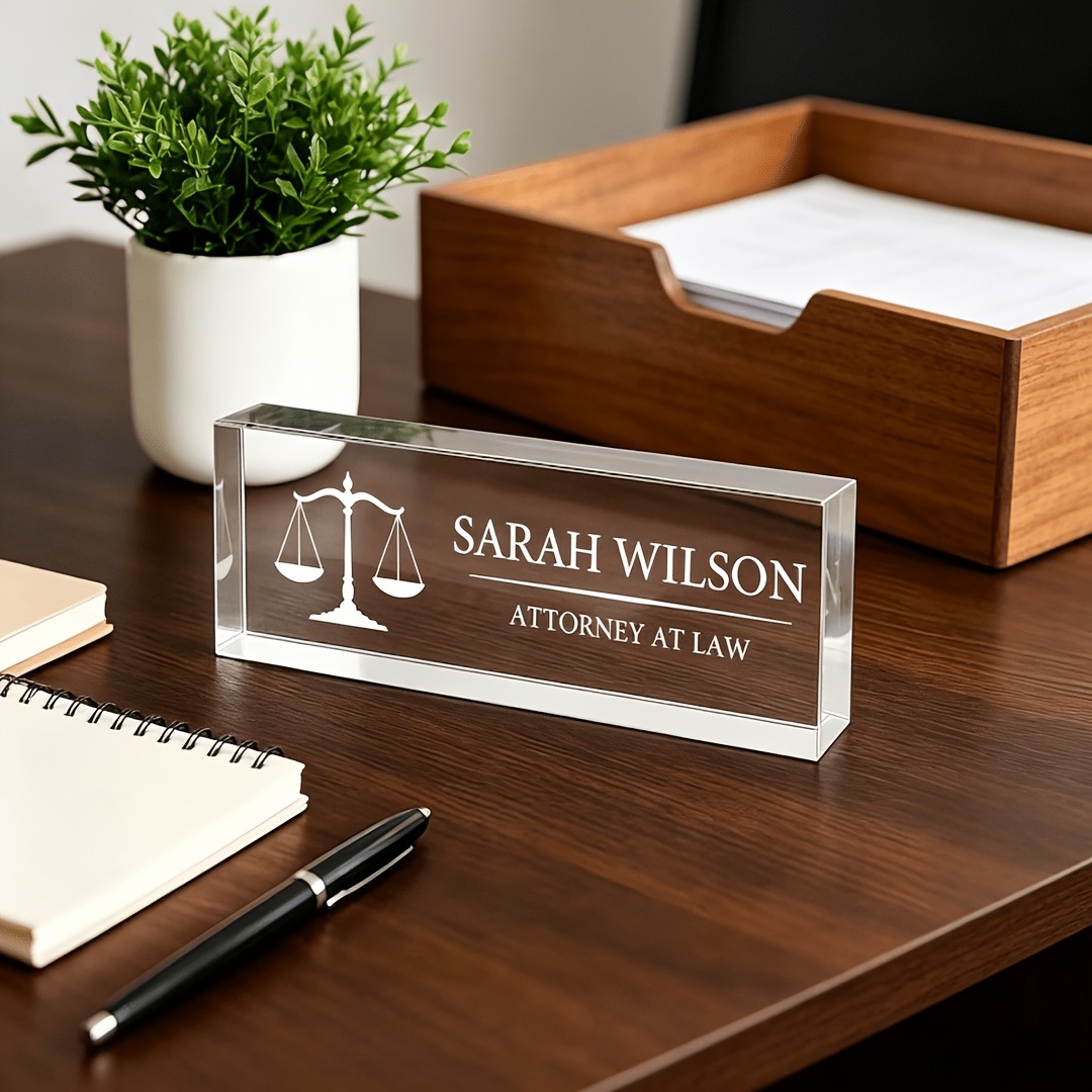 Gepersonaliseerde acryl bureau - Desk Name Plate recensie en prijs