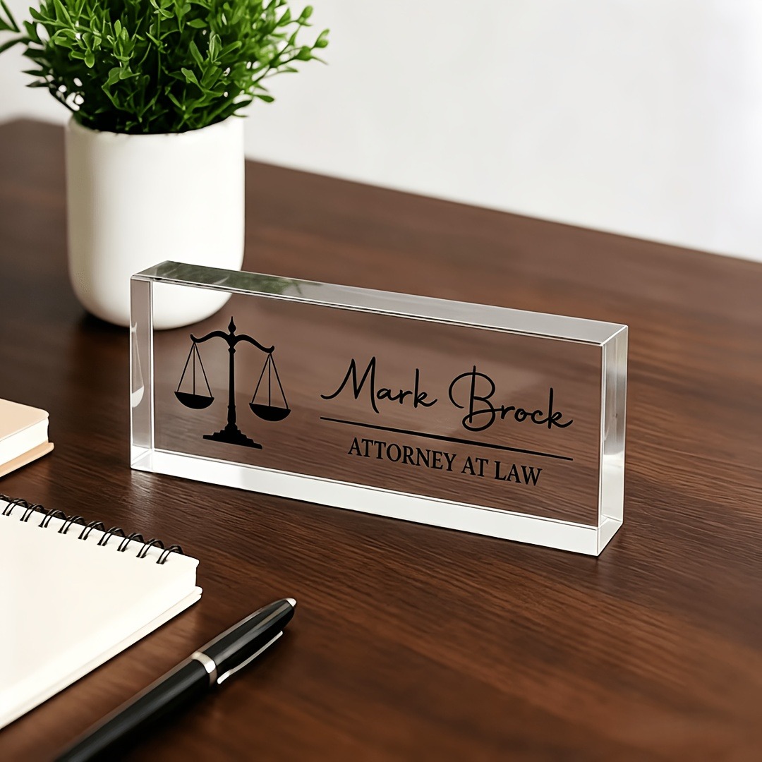 Gepersonaliseerde acryl bureau - Desk Name Plate recensie en prijs