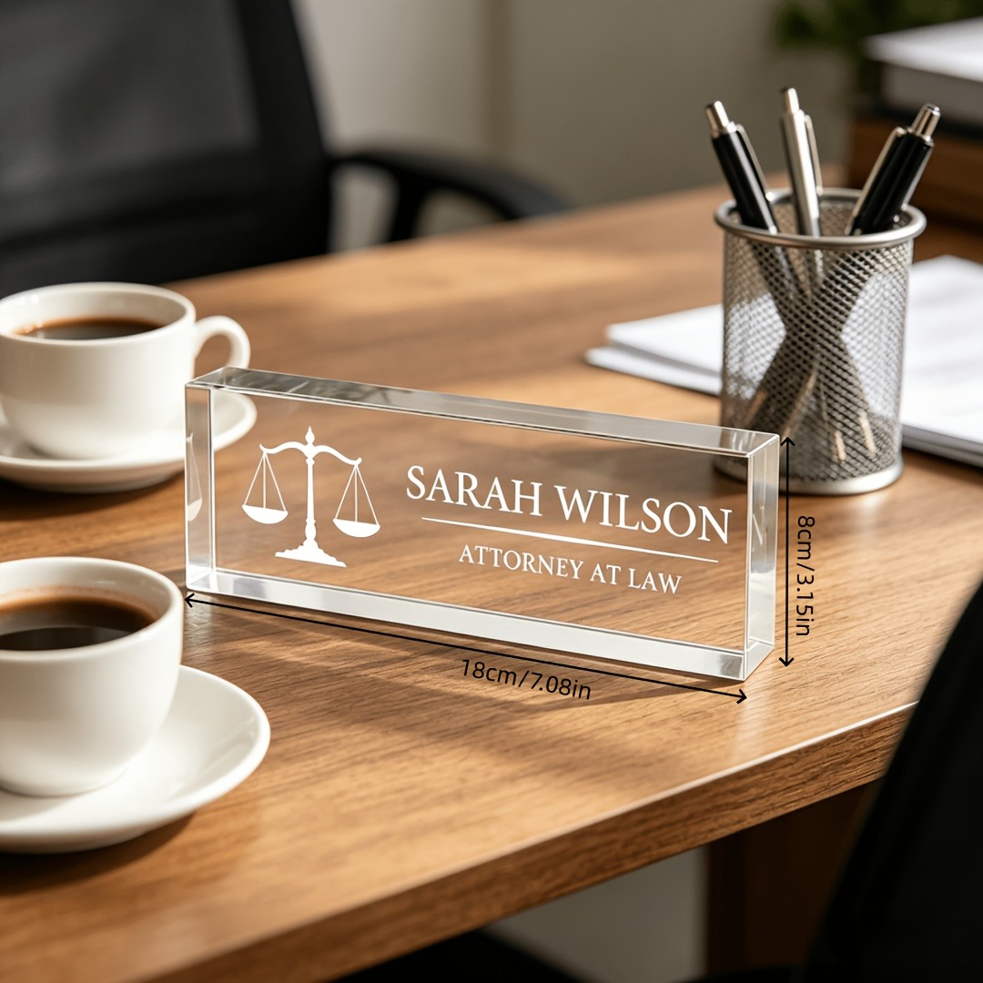Gepersonaliseerde acryl bureau - Desk Name Plate recensie en prijs