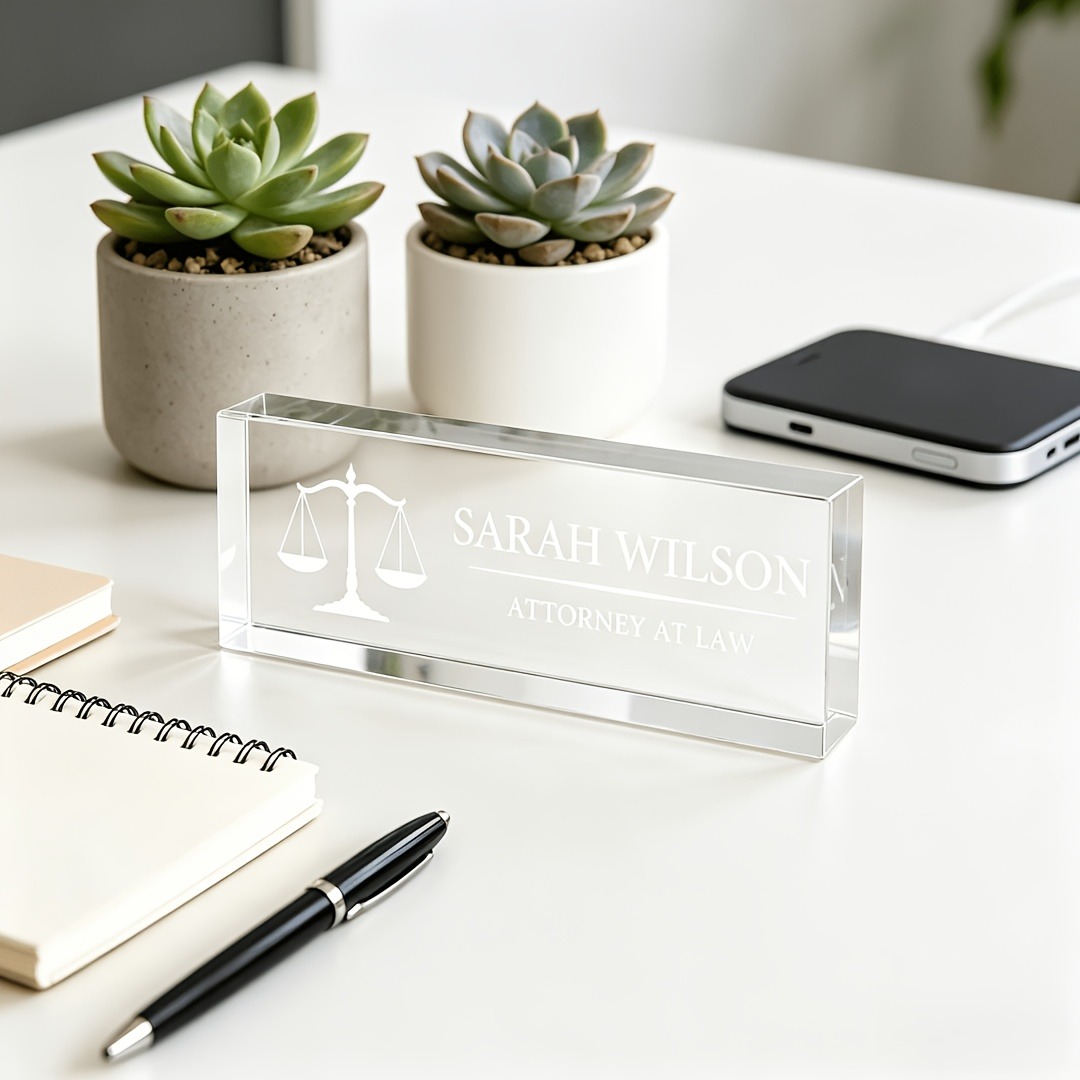 Gepersonaliseerde acryl bureau - Desk Name Plate recensie en prijs