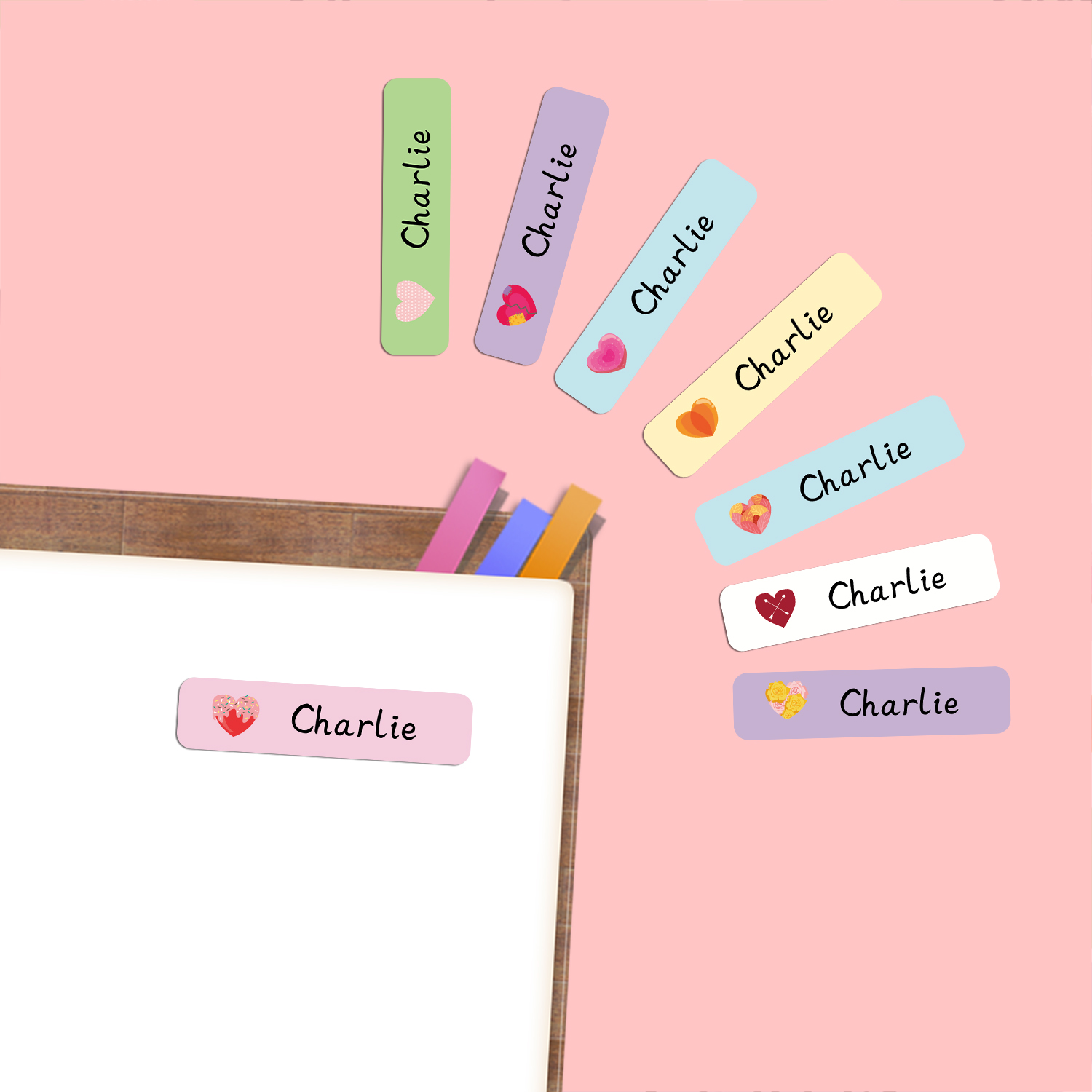 Gepersonaliseerde hartvorm naa - Stationery Supply recensie en prijs