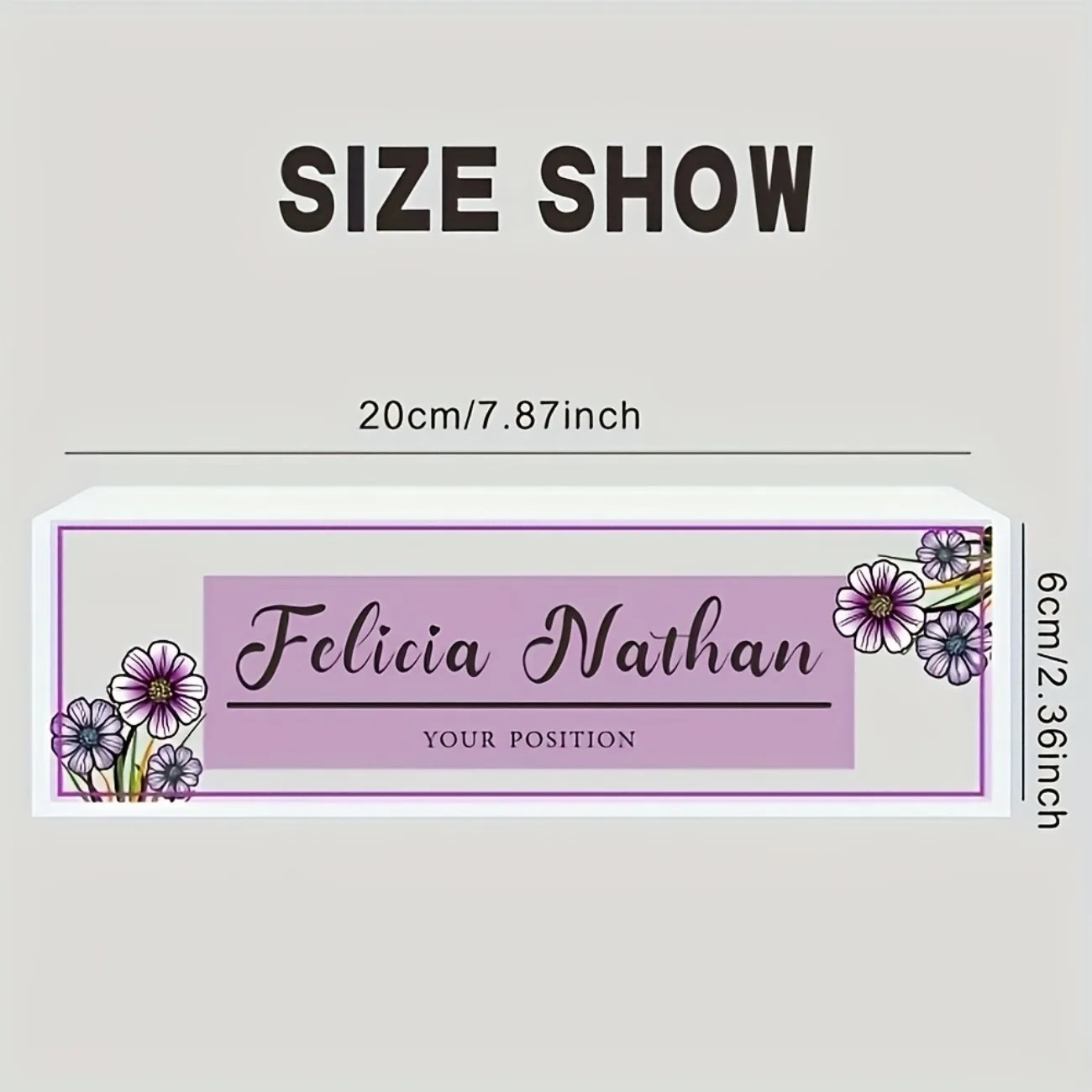 Elegant roze-paars bloemen-acr - Desk Name Plate recensie en prijs