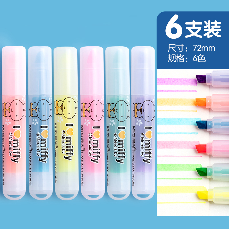 M&G markeerstift met schuine p - Highlighter Set Pastel recensie en prijs