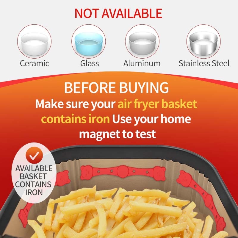 3 stks/set luchtfriteuse Liner - Paperclip Magnetic Set recensie en prijs