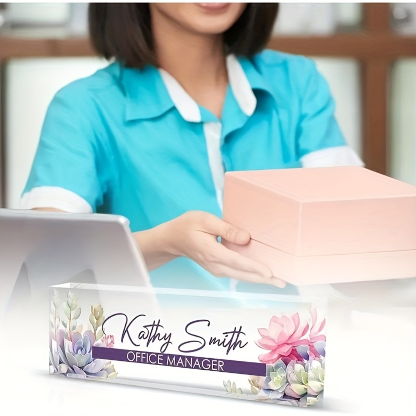 Op maat gemaakte 2D acryl bure - Desk Name Plate recensie en prijs