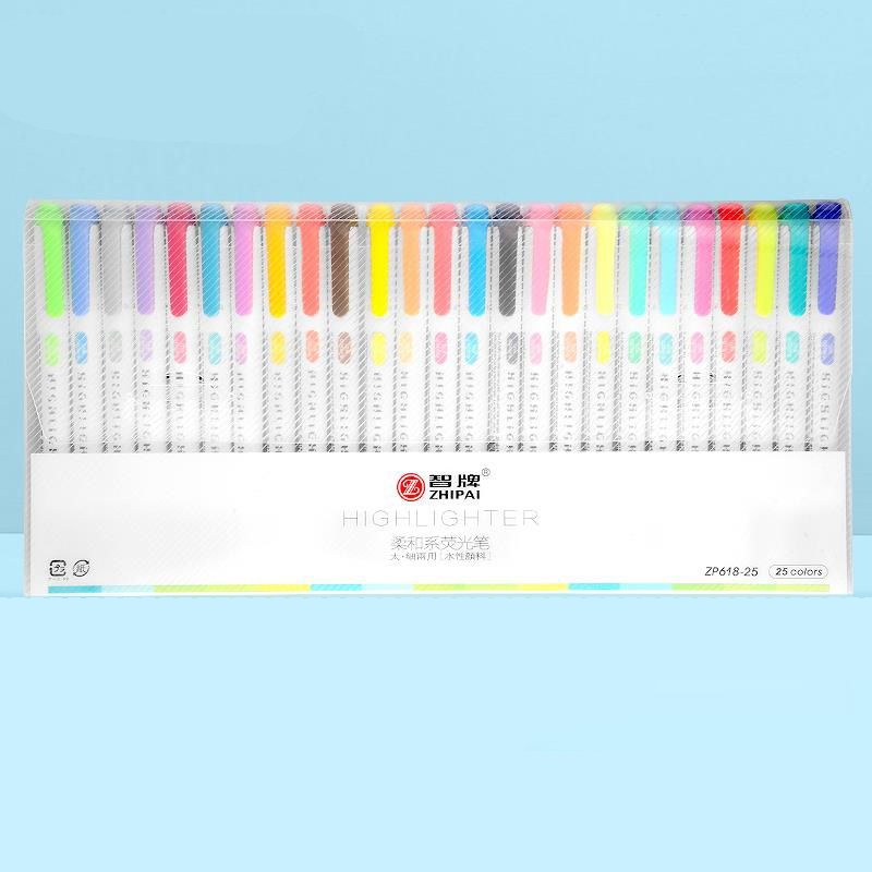 25 kleuren ZhiPai Markeerstift - Highlighter Set Pastel recensie en prijs